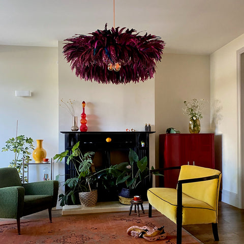 feather lampshade Filomena feather light shade with feathers