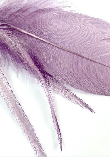 Lilac Purple Feather Lampshade